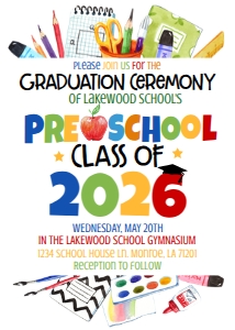 Graduation Preschool Supplies design preview