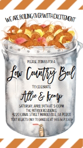 Shrimp Boil Couples Shower Pot Text Invite: Shrimp Boil Couples Shower Pot