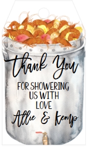 Shrimp Boil Couples Shower Pot Favor Tag: Shrimp Boil Couples Shower Pot