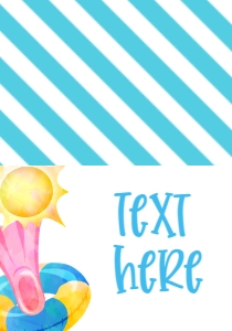 Birthday Pool Party Border Food Tent: Birthday Pool Party Border Invite