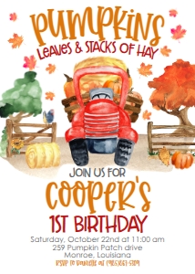 Birthday Farm Pumpkin Truck: Birthday Farm Pumpkin Truck