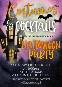 Halloween Haunted Cocktails Invitation: Halloween Haunted Cocktails Invitation