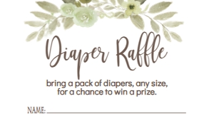 Baby Shower Greenery Pumpkin Wreath Diaper Raffle: Baby Shower Greenery Pumpkin Wreath