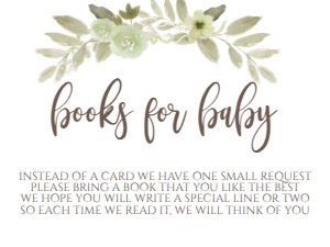Baby Shower Greenery Pumpkin Wreath Book Card: Baby Shower Greenery Pumpkin Wreath
