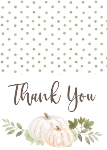 Baby Shower Greenery Pumpkin Wreath Thank You: Baby Shower Greenery Pumpkin Wreath