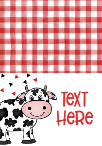 Birthday Cow Moos Food Tent: Birthday Cow Moos