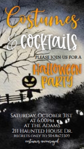 Halloween Graveyard Text Invite: Halloween Graveyard Invitation