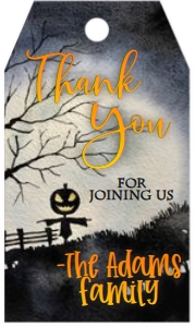 Halloween Graveyard Favor Tag: Halloween Graveyard Invitation