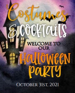 Halloween Haunted Cocktails Welcome Sign 8x10: Halloween Haunted Cocktails Invitation