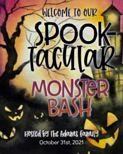 Halloween Monster Bash Welcome Sign 8x10: Halloween Monster Bash Invitation