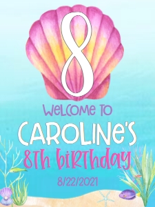 Birthday Under the Sea Number Welcome Sign: Birthday Under the Sea