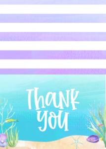 Birthday Under the Sea Number Thank You: Birthday Under the Sea