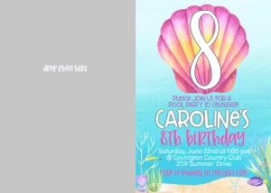 Birthday Under the Sea Number Photo Invite: Birthday Under the Sea