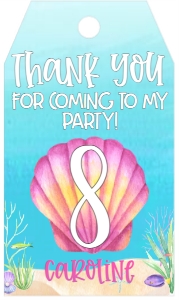 Birthday Under the Sea Number Favor Tag: Birthday Under the Sea