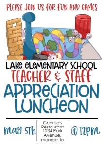 School Teacher Appreciation Board Games Luncheon: School Teacher Appreciation Board Games Itinerary
