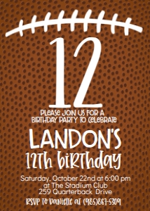 Birthday Number Football: Birthday Number Football