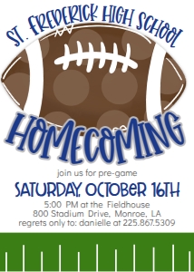 Homecoming Football Invite: Homecoming Football Invite