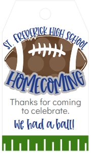 Homecoming Football Favor Tag: Homecoming Football Invite
