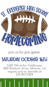 Homecoming Football Text Invite: Homecoming Football Invite