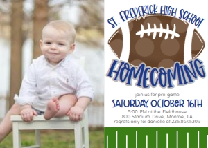 Homecoming Football Photo Invite: Homecoming Football Invite