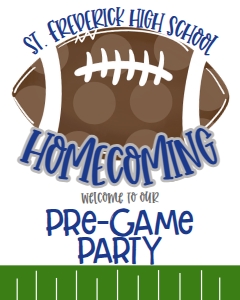 Homecoming Football Welcome Sign 8x10: Homecoming Football Invite