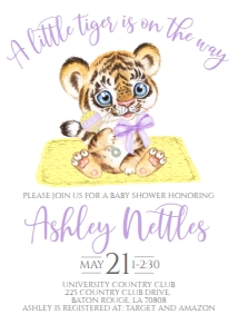 Baby Shower Mascot tiger yellow: Baby Shower Mascot Tiger yellow