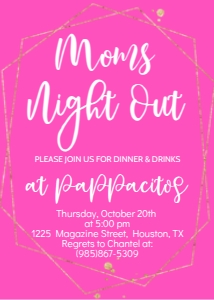Moms Night Out Invite design preview