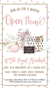 Christmas Open House Pink Boutique Text Invite: Christmas Open House Pink Boutique