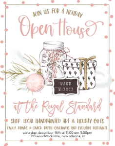 Christmas Open House Pink Boutique Poster: Christmas Open House Pink Boutique
