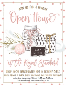 Christmas Open House Pink Boutique Flyer: Christmas Open House Pink Boutique