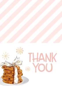 Christmas Birthday Cookies Cocoa Pink Thank You: Christmas Birthday Cookies Cocoa Pink