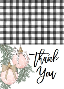 Christmas Bridal Shower Ornament Deck the Halls Pink Thank You: Christmas Bridal Shower Ornament Deck the Halls Pink
