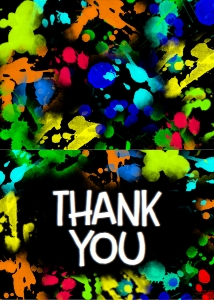Paint Ball Thank You: Paint Ball Invitation 5x7