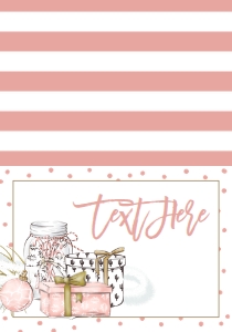 Christmas Party Pink Favorite Things Marquee Food Tent: Christmas Party Pink Favorite Things Marquee Invitation