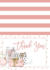 Christmas Party Pink Favorite Things Marquee Thank You: Christmas Party Pink Favorite Things Marquee Invitation