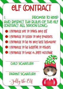 Christmas Elf Contract Girl Mask Green: Christmas Elf Contract Girl Mask Green