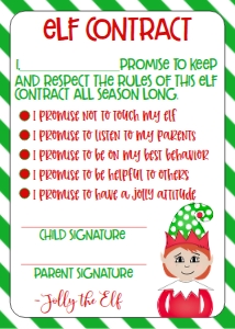 Christmas Elf Contract Girl Green: Christmas Elf Contract Girl Green