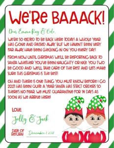Christmas Elf Welcome Letter Elfx2 GreenBoys: Christmas Elf Welcome Letter Elfx2 GreenBoys