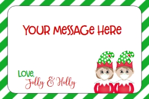 Christmas Elf Blank Stationery Quarantine GGBM1: Christmas Elf Welcome Letter Elfx2 Quarantine GBM1BS