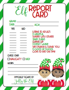 Christmas ElfX2 Report Card Green: Christmas Elf Welcome Letter Elfx2 GreenBoys