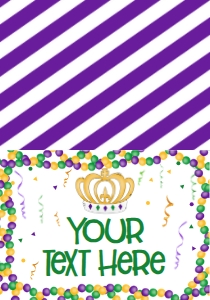 Mardi Gras Birthday King Crown 1st Birthday Food Tent: Mardi Gras Birthday KIng of krewe Birthday