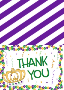 Mardi Gras Birthday King Crown 1st Birthday Thank You: Mardi Gras Birthday KIng of krewe Birthday