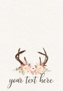 Baby Shower Pink Floral Rustic Antler Food Tent: Baby Shower Pink Floral Rustic Antler Invitation 554078373