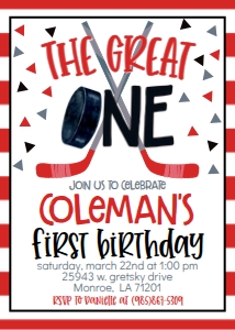 Birthday Hockey Great One: Birthday Hockey Great One