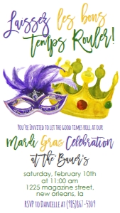 Mardi Gras Celebration Text Invite: Mardi Gras Celebration