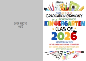 Graduation Kindergarten Supplies Photo Invite 2026: Graduation Kindergarten Supplies