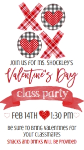 Valentines Class Party Text Invite: Valentines Class Party