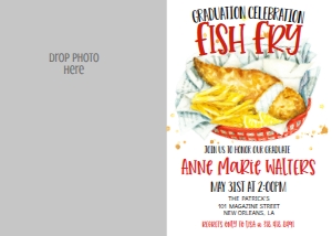 Fish Fry Graduation Photo Invite: Fish Fry Graduation