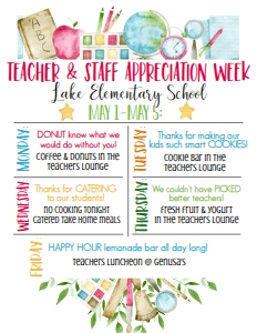 School Teacher Appreciation Week Supplies 2: School Teacher Appreciation Week Supplies 2
