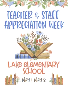 School Teacher Appreciation Week Books 8x10 Sign: School Teacher Appreciation Week Books